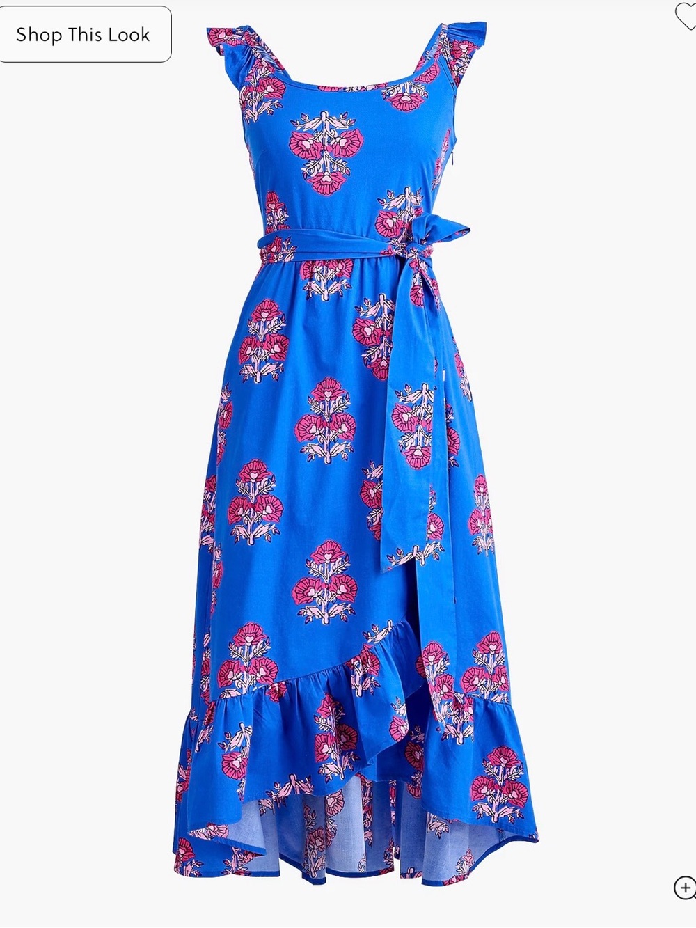 NWT! J. Crew Cotton Floral Tie-Waist Midi Dress. Size 12. - Picture 2 of 10